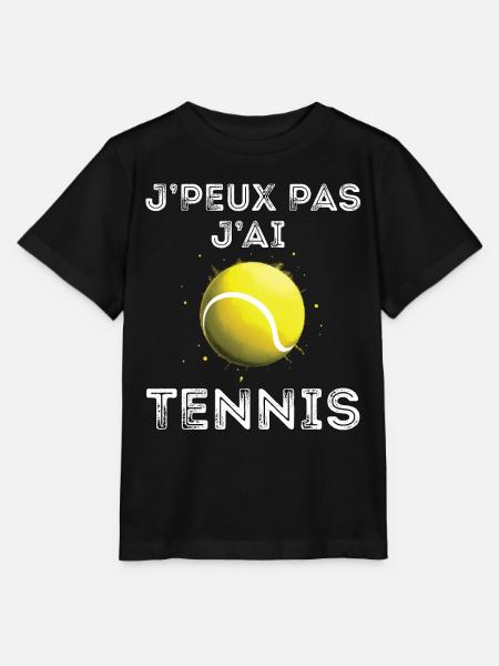 J'Peux pas j'ai Tennis Idée Joueur Cadeau Drôle - T-shirt bio MINI CREATOR Stanley/Stella Enfant - noir