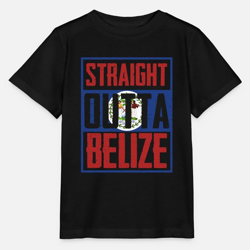 Belize Belizean Root Straight Outta Belize - Maglietta per bambini MINI CREATOR di Stanley/Stella - nero