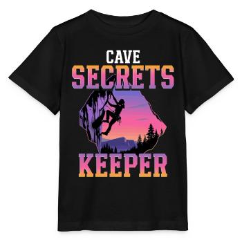 Höhlenforschung Gardien des secrets de la grotte de spéléologie - T-shirt bio MINI CREATOR Stanley/Stella Enfant - noir - Devant - Mikhail (115cm)