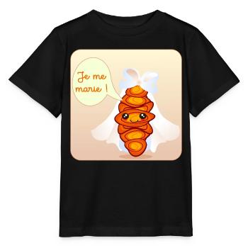 Croissant Mariée - T-shirt bio MINI CREATOR Stanley/Stella Enfant - noir - Devant - Mikhail (115cm)
