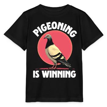 Tauben Taubenzüchter Pigeoning is winning - Stanley/Stella Kinder T-Shirt MINI CREATOR  - Schwarz - Vorne - Mikhail (115cm)