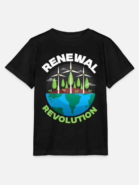 Umweltschützer Erneuerbare Energie - Stanley/Stella Kinder T-Shirt MINI CREATOR - Schwarz