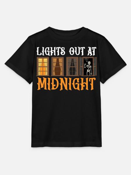 Skelett am Fenster bei Nacht - Stanley/Stella Kinder T-Shirt MINI CREATOR  - Schwarz