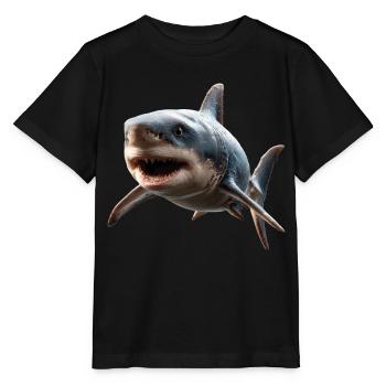 requin requin tigre requin plongeur requins mignons grand requin blanc - T-shirt bio MINI CREATOR Stanley/Stella Enfant - noir - Devant - Mikhail (115cm)