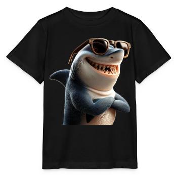 requin requin tigre requin plongeur requins mignons grand requin blanc - T-shirt bio MINI CREATOR Stanley/Stella Enfant - noir - Devant - Mikhail (115cm)