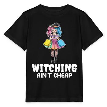 HEXEREI IST NICHT BILLIG - HEXEREI HALLOWEEN - Stanley/Stella Kinder T-Shirt MINI CREATOR  - Schwarz - Vorne - Mikhail (115cm)