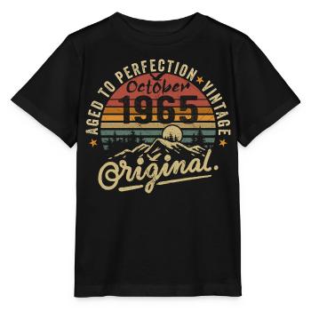 1965 Né en octobre 1965 Né en octobre 1965 - T-shirt bio MINI CREATOR Stanley/Stella Enfant - noir - Devant - Mikhail (115cm)