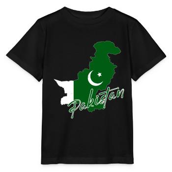 Carte du Pakistan, drapeau du Pakistan - T-shirt bio MINI CREATOR Stanley/Stella Enfant - noir - Devant - Mikhail (115cm)