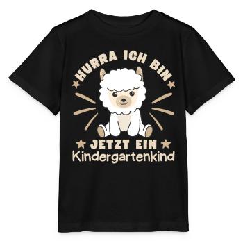 Hurray I'm a Kindergartener Now Alpaca - Stanley/Stella MINI CREATOR Kids’ T-Shirt - black - Front - Mikhail (115cm)
