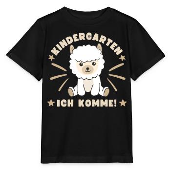 Hurray I'm a Kindergartener Now Alpaca - Stanley/Stella MINI CREATOR Kids’ T-Shirt - black - Front - Mikhail (115cm)