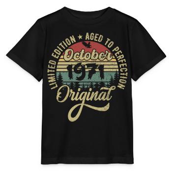 oktober 1971 Jahrestag oktober 1971 oktober - Stanley/Stella Kinder T-Shirt MINI CREATOR  - Schwarz - Vorne - Mikhail (115cm)