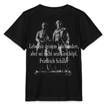 Friedrich Schiller quote - Stanley/Stella MINI CREATOR Kids’ T-Shirt - black - Front - Mikhail (115cm)