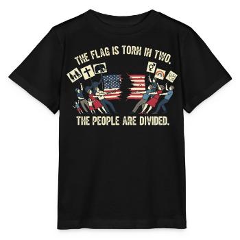 The People are Divided - Stanley/Stella Kinder T-Shirt MINI CREATOR  - Schwarz - Vorne - Mikhail (115cm)