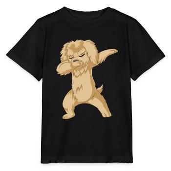 Griffonnage doré - T-shirt bio MINI CREATOR Stanley/Stella Enfant - noir - Devant - Mikhail (115cm)