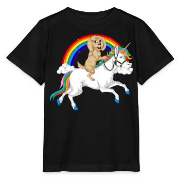 Griffonnage doré - T-shirt bio MINI CREATOR Stanley/Stella Enfant - noir - Devant - Mikhail (115cm)