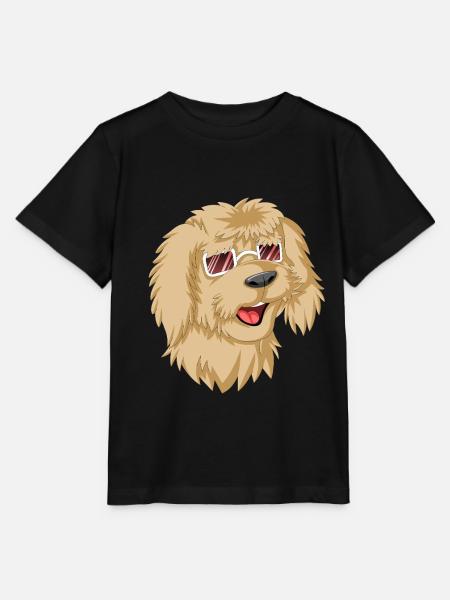 Liebevolles Gekritzel mit Sonnenbrille - Stanley/Stella Kinder T-Shirt MINI CREATOR  - Schwarz