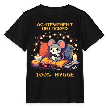 Achievement unlocked: 100% Hygge - Stanley/Stella MINI CREATOR Kids’ T-Shirt - black - Front - Mikhail (115cm)