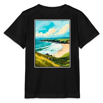 Affichage de voyage de la péninsule de Dingle en Irlande Paysage urbain - T-shirt bio MINI CREATOR Stanley/Stella Enfant - noir - Devant - Mikhail (115cm)