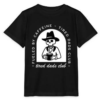 Fatigué papa nouveau père drôle amateurs de café western - T-shirt bio MINI CREATOR Stanley/Stella Enfant - noir - Devant - Mikhail (115cm)
