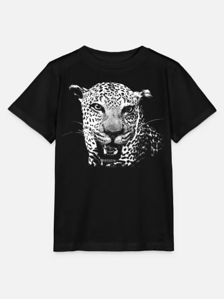 Leopard - Stanley/Stella Kinder T-Shirt MINI CREATOR - Schwarz