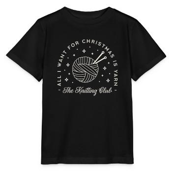 Strickgarn Liebhaber lustige Weihnachten stricken Strickerin - Stanley/Stella Kinder T-Shirt MINI CREATOR  - Schwarz - Vorne - Mikhail (115cm)