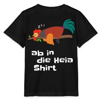 Barking rooster on branch - Stanley/Stella MINI CREATOR Kids’ T-Shirt - black - Front - Mikhail (115cm)
