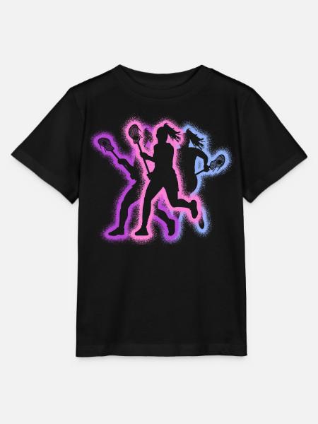Lacrosse Spieler Typografie Frauen Lacrosse - Stanley/Stella Kinder T-Shirt MINI CREATOR - Schwarz