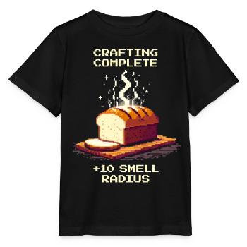Crafting fertig: +10 Duft-Radius | Brot Humor - Stanley/Stella Kinder T-Shirt MINI CREATOR  - Schwarz - Vorne - Mikhail (115cm)