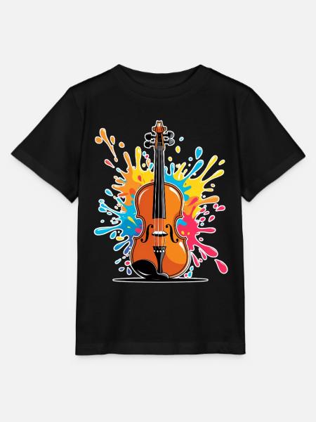 Vibrantes Violinenkunst Design - Stanley/Stella Kinder T-Shirt MINI CREATOR - Schwarz