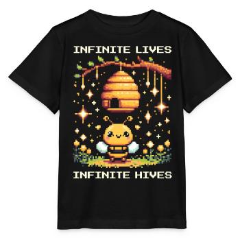 Des vies sans fin – des ruches sans fin | Apiculteurs - T-shirt bio MINI CREATOR Stanley/Stella Enfant - noir - Devant - Mikhail (115cm)