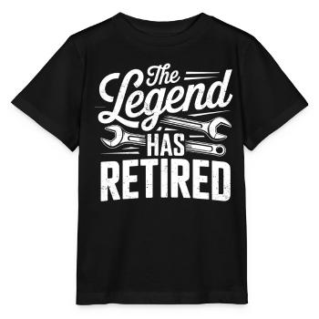 The Legend Has Finished Work Mechanic Retirement - Stanley/Stella MINI CREATOR Kids’ T-Shirt - black - Front - Mikhail (115cm)