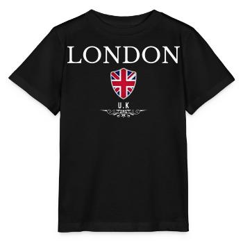 London, UK, minimalistisches, schlankes Design - Stanley/Stella Kinder T-Shirt MINI CREATOR  - Schwarz - Vorne - Mikhail (115cm)