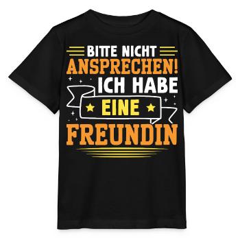 Malle BITTE NICHT ANSPRECHEN Lustiges - Stanley/Stella Kinder T-Shirt MINI CREATOR  - Schwarz - Vorne - Mikhail (115cm)