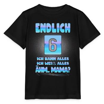 6 Geburtstag Spruch Geschenk Junge Maedchen 6 Jahr - Stanley/Stella Kinder T-Shirt MINI CREATOR  - Schwarz - Vorne - Mikhail (115cm)
