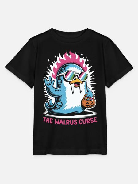 Walross Punk Rocker Halloween - Stanley/Stella Kinder T-Shirt MINI CREATOR - Schwarz