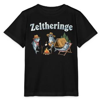Tent pegs for camping adventures - Stanley/Stella MINI CREATOR Kids’ T-Shirt - black - Front - Mikhail (115cm)