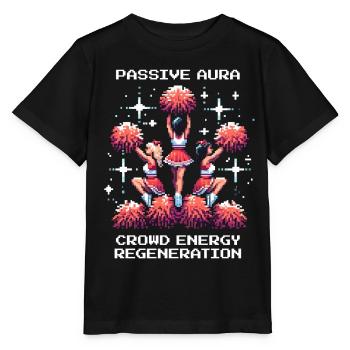Passive Aura: Crowd Energy Boost | Cheerleading - Stanley/Stella MINI CREATOR Kids’ T-Shirt - black - Front - Mikhail (115cm)