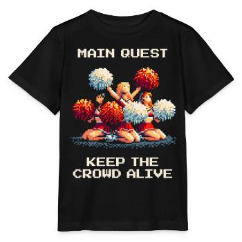 Main Quest: Keeping the Audience Awake | Cheerleading - Stanley/Stella MINI CREATOR Kids’ T-Shirt - black - Front - Mikhail (115cm)