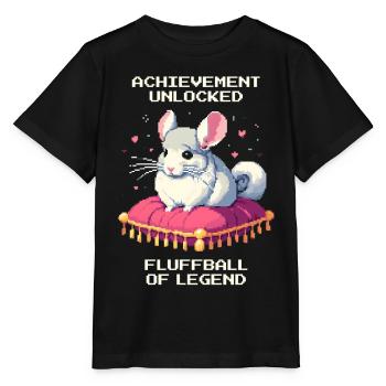 Achievement: Legends Fluffy Ball | Chinchilla - Stanley/Stella MINI CREATOR Kids’ T-Shirt - black - Front - Mikhail (115cm)