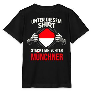 München Fußball Fan - Stanley/Stella Kinder T-Shirt MINI CREATOR  - Schwarz - Vorne - Mikhail (115cm)
