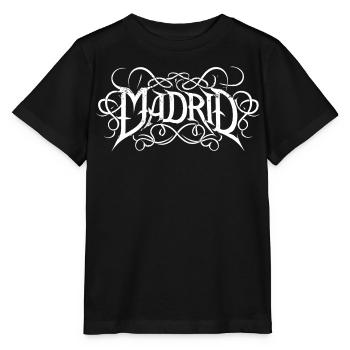 Typographie des headbangers heavy metal de Madrid - T-shirt bio MINI CREATOR Stanley/Stella Enfant - noir - Devant - Mikhail (115cm)