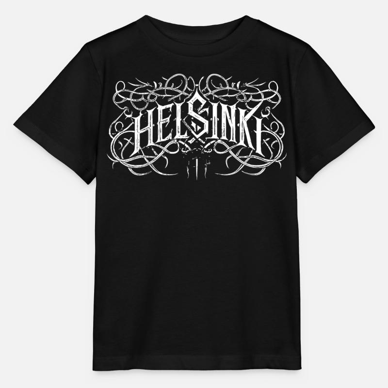 Typographie Helsinki Heavy Metal Headbanger - T-shirt bio MINI CREATOR Stanley/Stella Enfant - noir