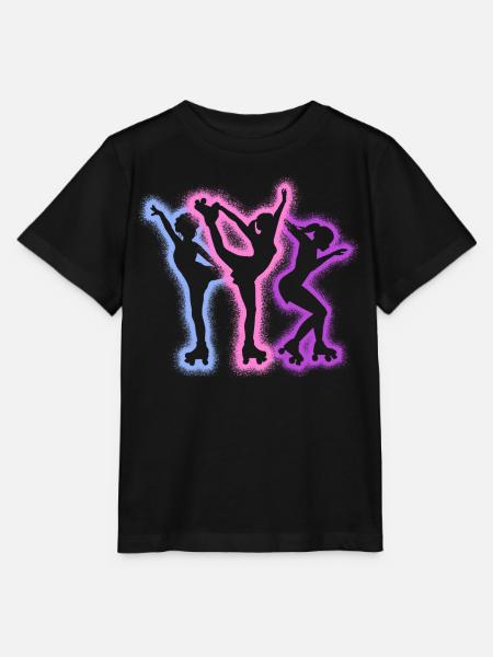 Rollschuhe Roller Skates Silhouetten Rollschuh - Stanley/Stella Kinder T-Shirt MINI CREATOR  - Schwarz