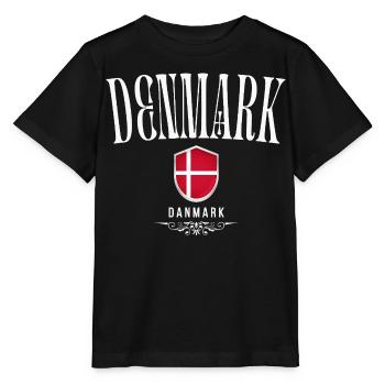 Danish patriot, Danish pride - Stanley/Stella MINI CREATOR Kids’ T-Shirt - black - Front - Mikhail (115cm)
