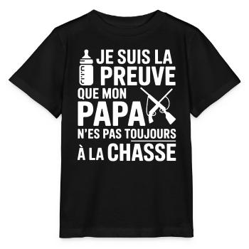 T-shirt humoristique bébé – Papa pas toujours - T-shirt bio MINI CREATOR Stanley/Stella Enfant - noir - Devant - Mikhail (115cm)