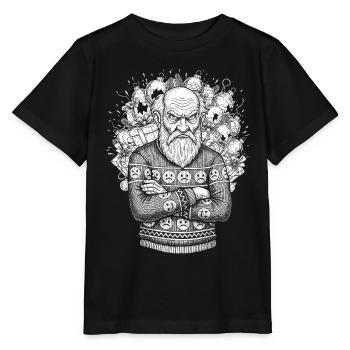 Ugly Christmas Sweater - Stanley/Stella MINI CREATOR Kids’ T-Shirt - black - Front - Mikhail (115cm)
