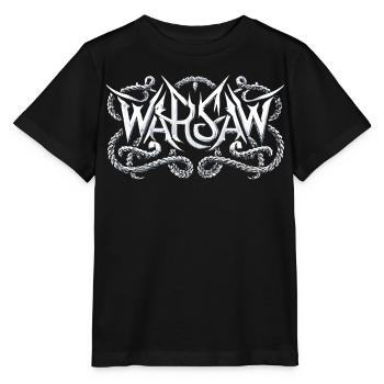 Typographie du Heavy Metal Headbanger de Varsovie - T-shirt bio MINI CREATOR Stanley/Stella Enfant - noir - Devant - Mikhail (115cm)