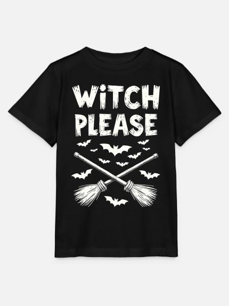 Witch Please – Halloween Hexen Besen - Stanley/Stella Kinder T-Shirt MINI CREATOR - Schwarz