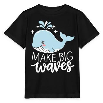 Mach Große Wellen Mit Selbstbewusstsein - Stanley/Stella Kinder T-Shirt MINI CREATOR  - Schwarz - Vorne - Mikhail (115cm)