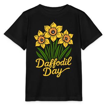 Daffodil Day - Cancer Awareness Tag - Stanley/Stella Kinder T-Shirt MINI CREATOR  - Schwarz - Vorne - Mikhail (115cm)